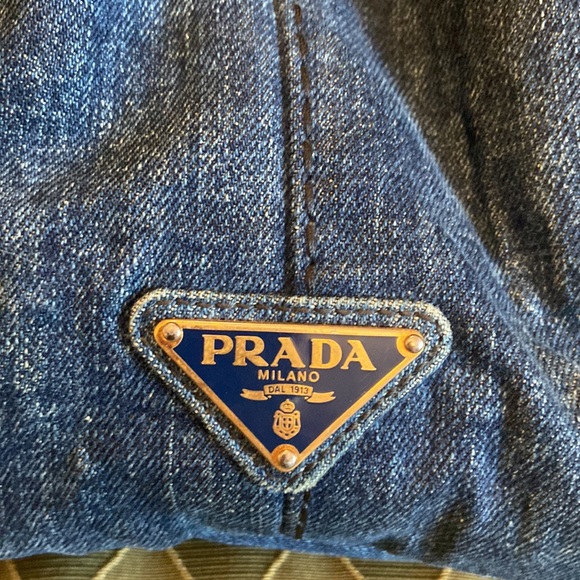 Authentic PRADA denim tote - Picture 5 of 13